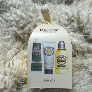 L'OCCITANE Almond Shower Oil, Hand and Nail Care and Milk Concentrate Body Cream